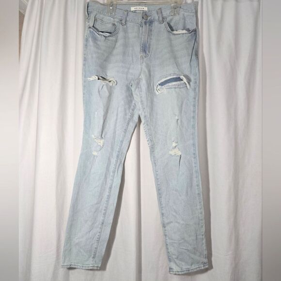PacSun Light Ripped Stacked Skinny Jeans 34x32 - Picture 3 of 9